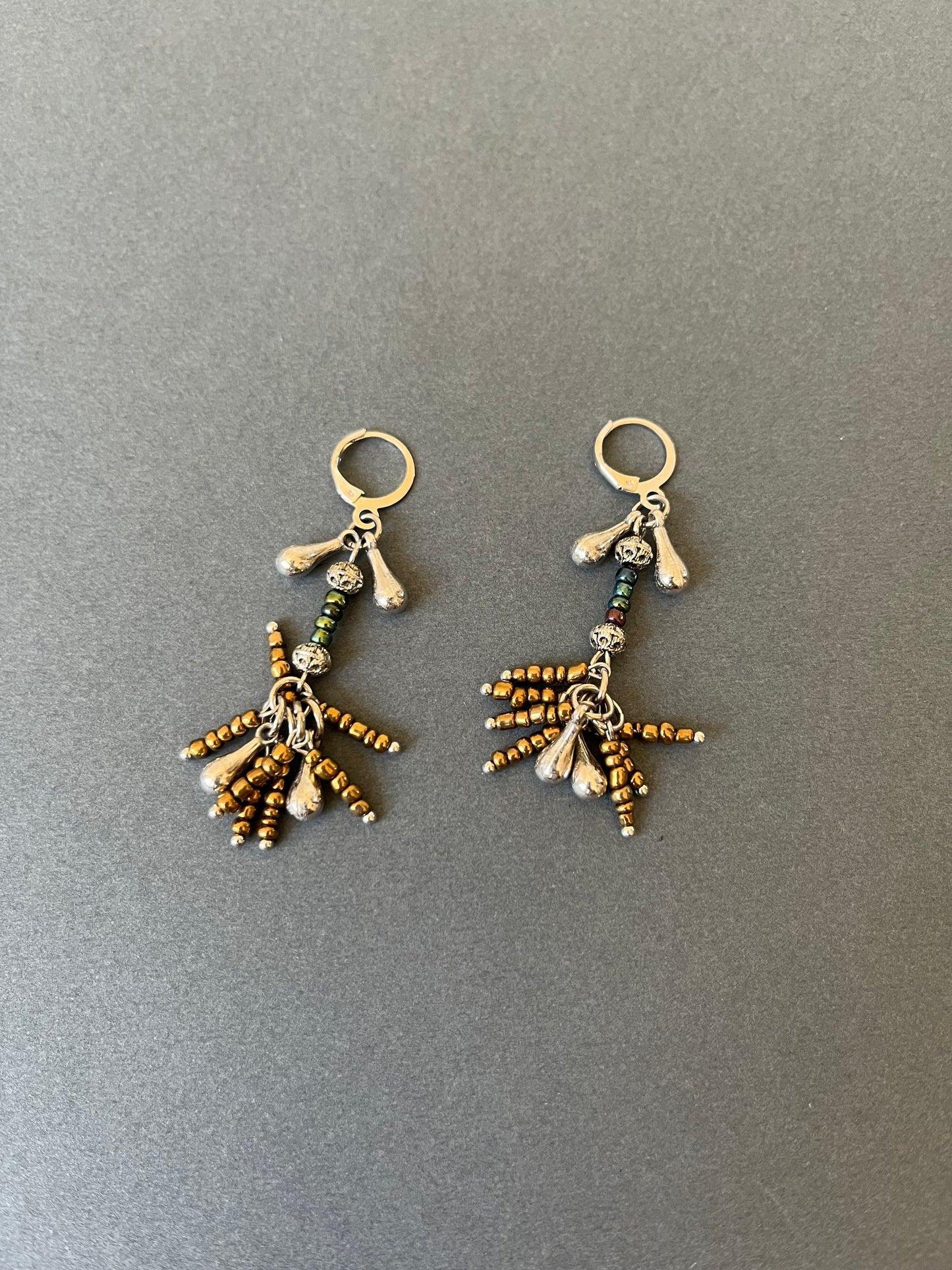 Mixed metal earrings