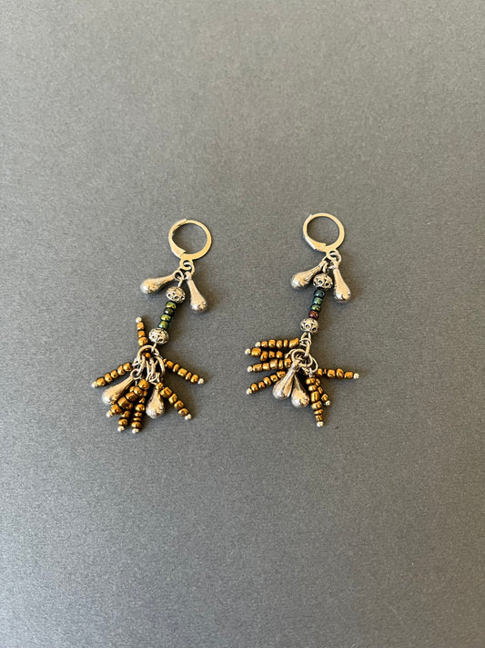 Mixed metal earrings