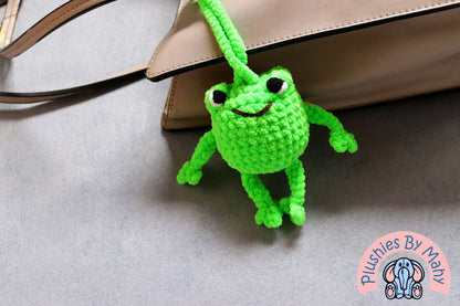 Bag charm / car hanger Lime the frog